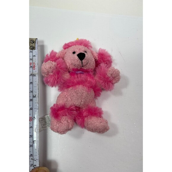 Mini Pink poodle 4 inch plush - Picture 3 of 3